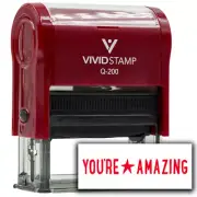 Vivid Stamp You?re Amazing Teacher Feedback Self-Inking Rubber Stamps