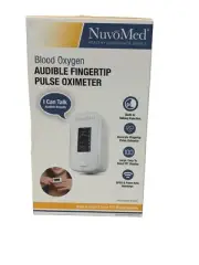 NuvoMed Audible Fingertip Pulse Oximeter Blood Oxygen TFT Display NEW