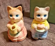 VTG 1991 AVON Ceramic Country Purr-Fection Cat Sugar and Creamer Set **NEW/BOX