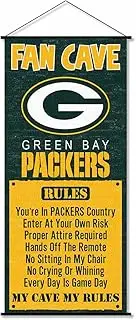 WinCraft Green Bay Packers Man Cave Fan Banner Wall Door Scroll