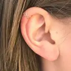 Mini 14K Rose Gold Filled Eternity Ear Cuff, No Pierce Upper Cartilage Wrap 10mm