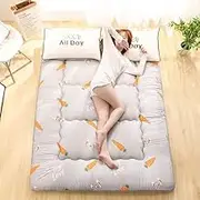 Japanese Floor futon Mattress, Soft and Breathable, Portable roll-up Mattress, Foldable, Full Size, Suitable for Home use, Dormitory, Camping.(05,180 * 200CM)