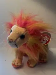 TY Beanie Babies- Bushy the orange lion, 2000, new with tag