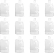COMPUKAS 12pcs Leakproof Frosted Travel Shampoo and Lotion Containers Practical Squeezable Bags for Toiletries for Skincare and Cosmetic Travel Portable and Pouches