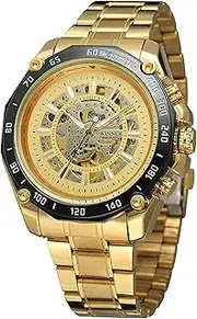[BESTKANG] Luxury Mens Automatic Watches Tourbillon Fashion Self Winding Stainless Steel Waterproof Skeleton Mechanical Watches