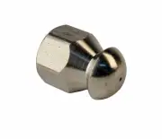 MTM Hydro 1/4" Button Nose Laser Fixed Sewer Hydro Jetter Nozzle 6.5 Orifice