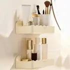 Plastic Cosmetics Storage Rack Wall Mounted Spice Rack for Home