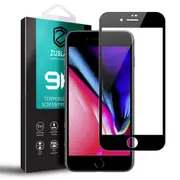 ZUSLAB iPhone SE 2022 / SE 2020 Tempered Glass Screen Protector Case Friendly 9H Hardness for Apple - Black