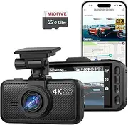 Dash Cam Front for Car 4K/2160P Dash Camera with 5G WiFi and Bluetooth APP,Built-in GPS 3.0" IPS Screen Dashcam 140° Wide Angle, G-Sensor, HDR, Night Vision, 24H Parking Mode