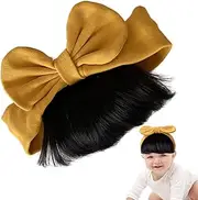 Meindin Toddler Wig - Toddler Bowknot Bangs Wigs Headbands | Hair Accessories, Daily Wear Hairpiece for Home, Travel, Photography, Birthday, Stage