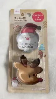 Daiso, Christmas Metal Mini Cookie Cutters, Santa and Reindeer