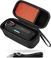 ProCase Hard Travel Carrying Case for JBL Flip 7 Flip 6/5/4, Portable Waterproof Speaker Storage Bag with Shoulder Strap, Protective Holder Cover for Charging Cable Accessories -Black