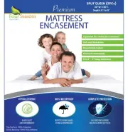 Split Queen Mattress/Box Spring Encasement 30" x 80" (2PCs) - Waterproof Zipp...