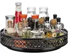 Lazy Susan Organizer Turntable - 11 inch Rotating Spice Rack Metal for Cabinet