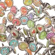 TEHAUX 100pcs Mini Brads Assorted Pastel Colors Durable Round Fasteners for Scrapbooking Crafts and DIY Projects Easy to Install Brads for Decorative Use