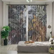 Multi-Color Stitching 3D Blockout Photo Print Curtain Fabric Curtains Window