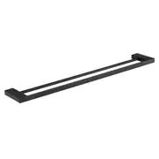 Decaura Square Double Towel Rails Holder Rack 750 Stainless Steel 304 Wall Mounted Black