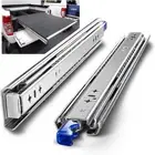 125kg Locking Drawer Slides 300-600mm Extension Heavy Duty Fridge Runners 2 PCS