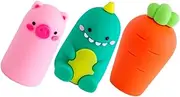 TEHAUX 3pcs Boys and Girls Accessory Mini Pencil Sharpeners Cartoon Shape Handheld for School Random Style