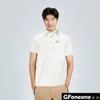 在飛比找momo購物網優惠-【GFoneone】冰絲無痕短袖男紳士口袋POLO衫-白色條