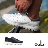 在飛比找momo購物網優惠-【Waltz】時尚皮面 休閒小白鞋 男款(522034 華爾