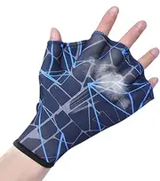 WATER GLOVES FOR SWIMMING - Half Cut, Unisex Swim Gloves, Men, Women, Adult Kids, Apnea, Breathable, Light Helps to Provide More Thrust for Swimming in the Water Helps Tone and Strengthen Muscles
