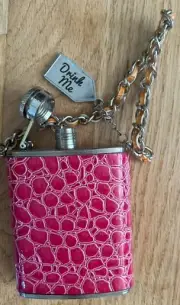 W 3 Oz Stainless steel pink flask