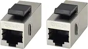 CAT6A Keystone Panel Jack,CAT6A Female to Female Inline Coupler Shielded High Speed Ethernet Connector,up to 10Gbps Transmission;Used for Cat6a/Cat6/Cat5e Plug-in Cables.(2-Pack/CAT6A)