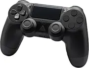 Wireless Controller for PS4 -Controller Wireless for PS4/Pro/Slim/PC, Bluetooth Gamepad Joystick with Dual Vibration Touch Panel 3.5mm Audio Jack Six-Axis Buttons Upgraded Ergonomic Controller(Black)