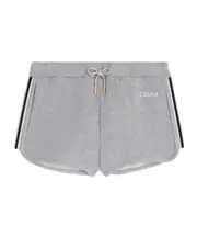 celine mini jogger shorts in cotton fleece M Gray mixed color/off-white