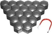 Wholesale 20pcs 22mm Wheel Nut Bolt Cap Cover + Removal Tool Gray Tyre Wheel Hub Covers Fit for Vauxhall Insignia nut and Bolt