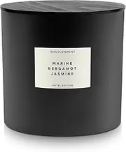 Environment Inspired by 5-Star Hotels RC Candle, 55oz Luxury Coconut Apricot Wax Candles for Home (Marine | Bergamot | Jasmine) Home Fragrance Products, 4 Wick Candle, Vegan & Cruelty-Free