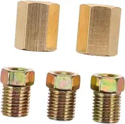 Mikinona 3/8-24 Thread Brake Tee Fittings Set for Auto Repair Nickel Oil Pipe Joints