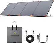 N-Type 16BB 350W Portable Solar Panel for Power Station,Survival Gear and Supplies,43V Foldable Solar Charger 25% High Efficiency IP68 Waterproof 4 Reinforced Kickstands for Camping RV Blackout