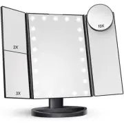 Makeup Mirror Vanity with Lights, 2X 3X 10X Magnification, Lighted Mirror, To...