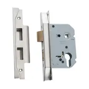 6175 Mortice Lock Euro Rebated Satin Nickel CTC47.5mm Backset 57mm