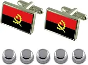 [Select Gifts] Shirt Dress Studs Angola Flag Cufflinks