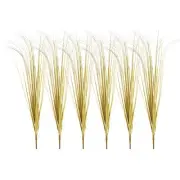 6Pcs Artificial Grass Plants Fake Wheat Grass Greenery, Light Yellow