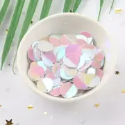 12mm Oval Folded Half Sequin - Multicolor Jewelry Craft Accessories Sequins 10g