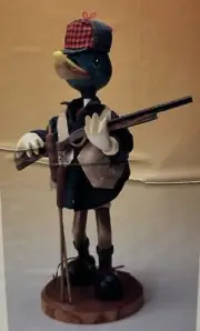 Zims Heirloom Collectibles Nutquacking Duck Hunter Nutcracker 1999 NEW