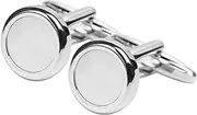 [SHYSBV] 2pcs Stainless Steel Cufflinks and Tuxedo Studs Set French Shirt Cufflinks - Round Elegant Tuxedo Shirts for Men's Formal and Casual Wear Crystal Enamel Business for Tuxedo Shirts, As shown in the