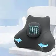 Lumbar Support Pillow, Memory Foam Back Cushion, Back Support Pillow with Washable Breathable Cover, Improve Posture and Relieve Back Pain, Used for Cars, Home, Office Chair
