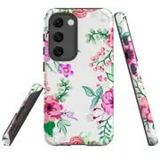 For Samsung Galaxy S23 Case Shielding Cover, Floral Garden