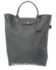 Longchamp Le Pliage Green Medium Canvas Short Handle Tote Women's Gray Ns