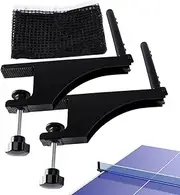 Table Tennis Mesh Frame Set, Metal Removable Pong Net Frame Clamps, Anti Slip Sturdy Net Frame with Mesh for Table Tennis, Pong Table
