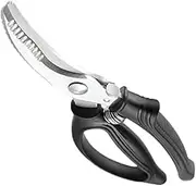 COLLBATH Heavy Duty Poultry Shears with Slip Handle Ergonomic Kitchen Scissors for Easy Cutting of Chicken Meat Fish Comfortable Design for Home Cooking