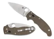 Spyderco Manix 2 Folding Knife 3.37", CPM-CruWear Blade, Micarta Handles