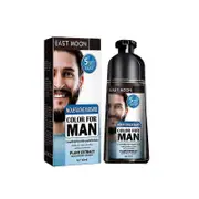 Beard Hair Color Dye Shampoo Natural Men Mustache Dying Black Darkening 100ML