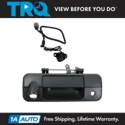 TRQ Black Tailgate Handle Reverse Backup Camera Kit Set for Tundra Pickup Truck