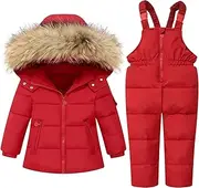 [Letuwj] Children's down jacket suits for men and women babies infants 1-6 years old baby ski suit suits